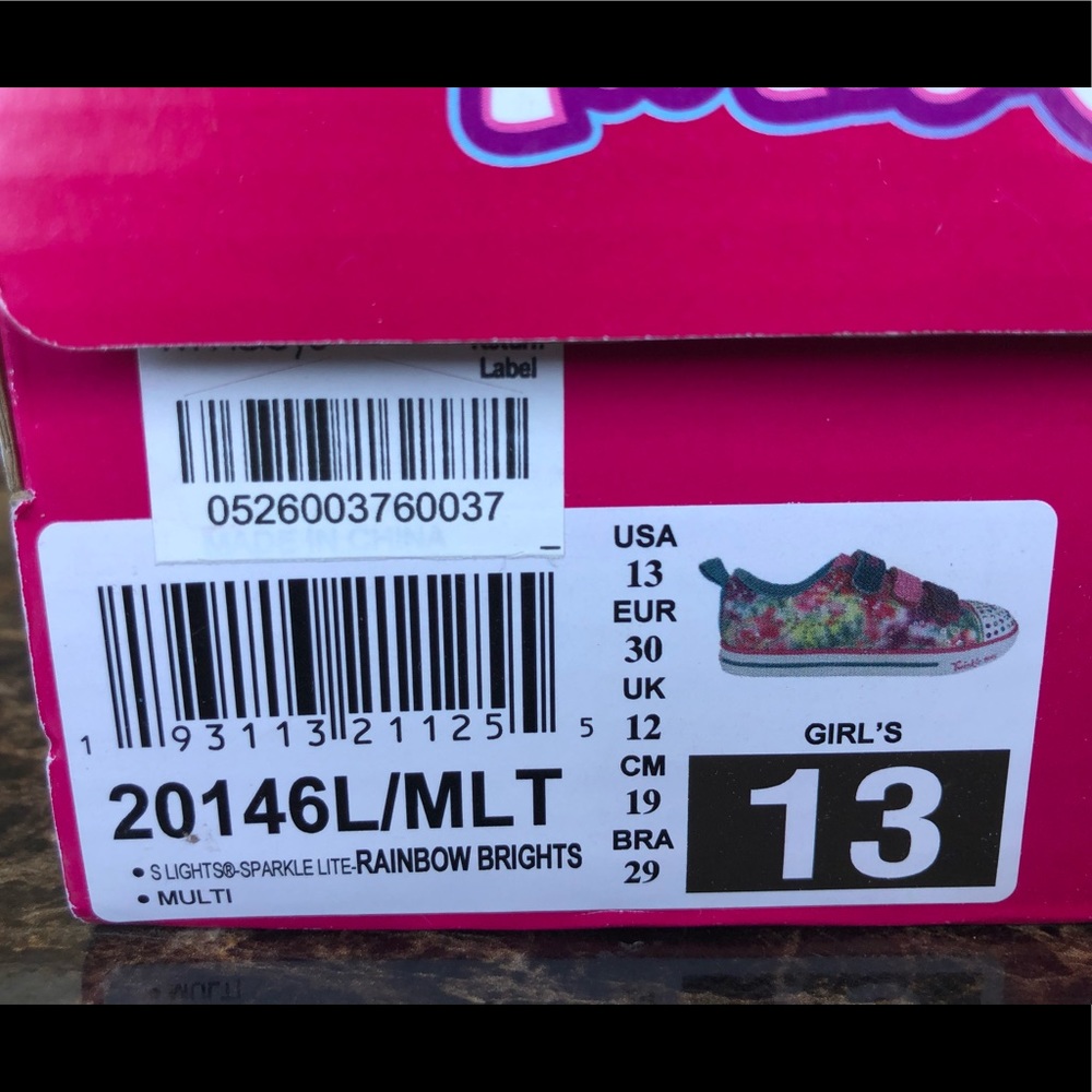 Skechers winkle Toes Rainbow Brights Casual Sneake - Picture 11 of 13